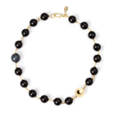 Short necklace with chained boules Tribeca - Nero - Sodini Bijoux