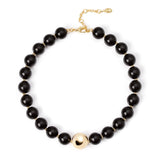 Choker with large boules Tribeca - Nero - Sodini Bijoux