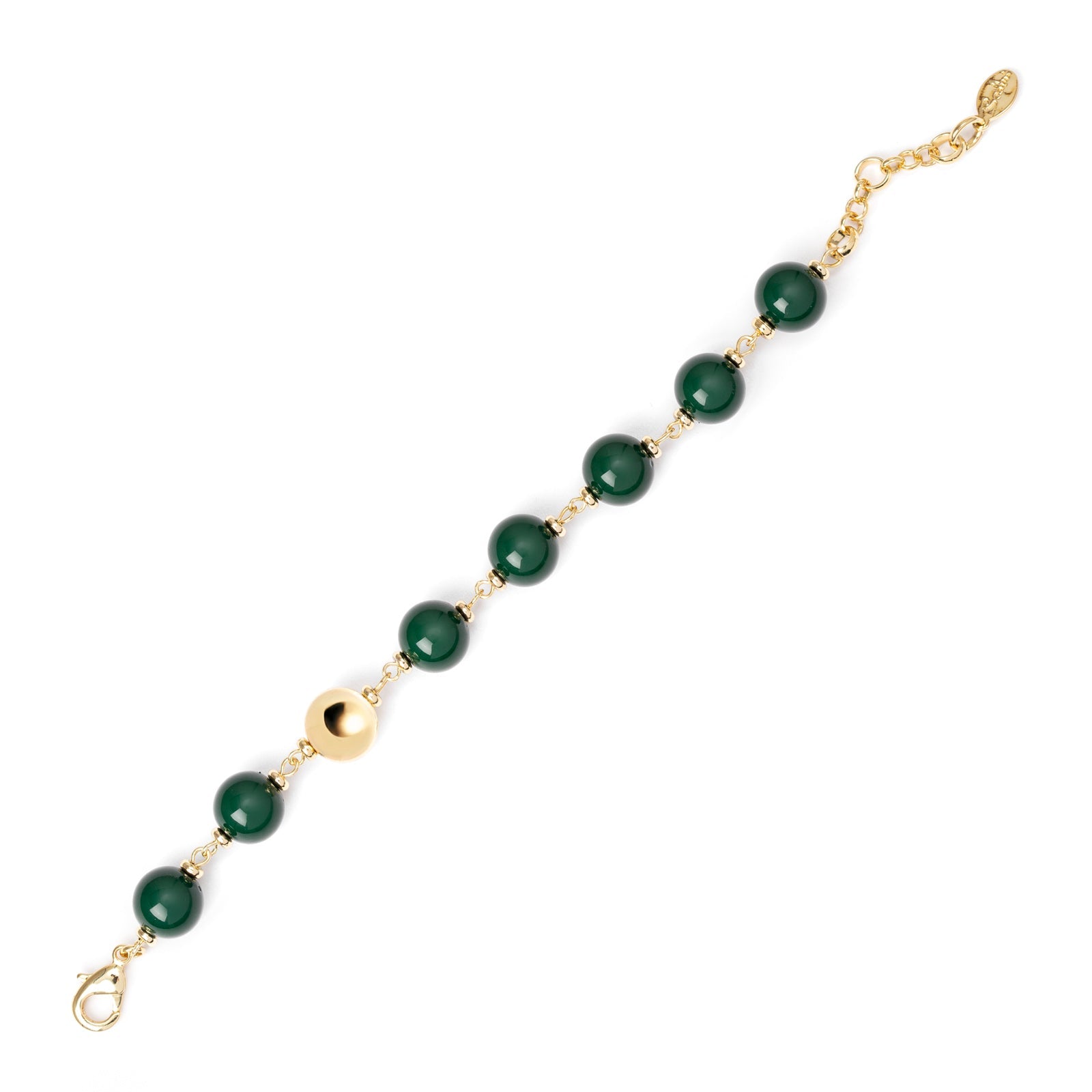 Bracelet with chained boules Tribeca - Verde - Sodini Bijoux