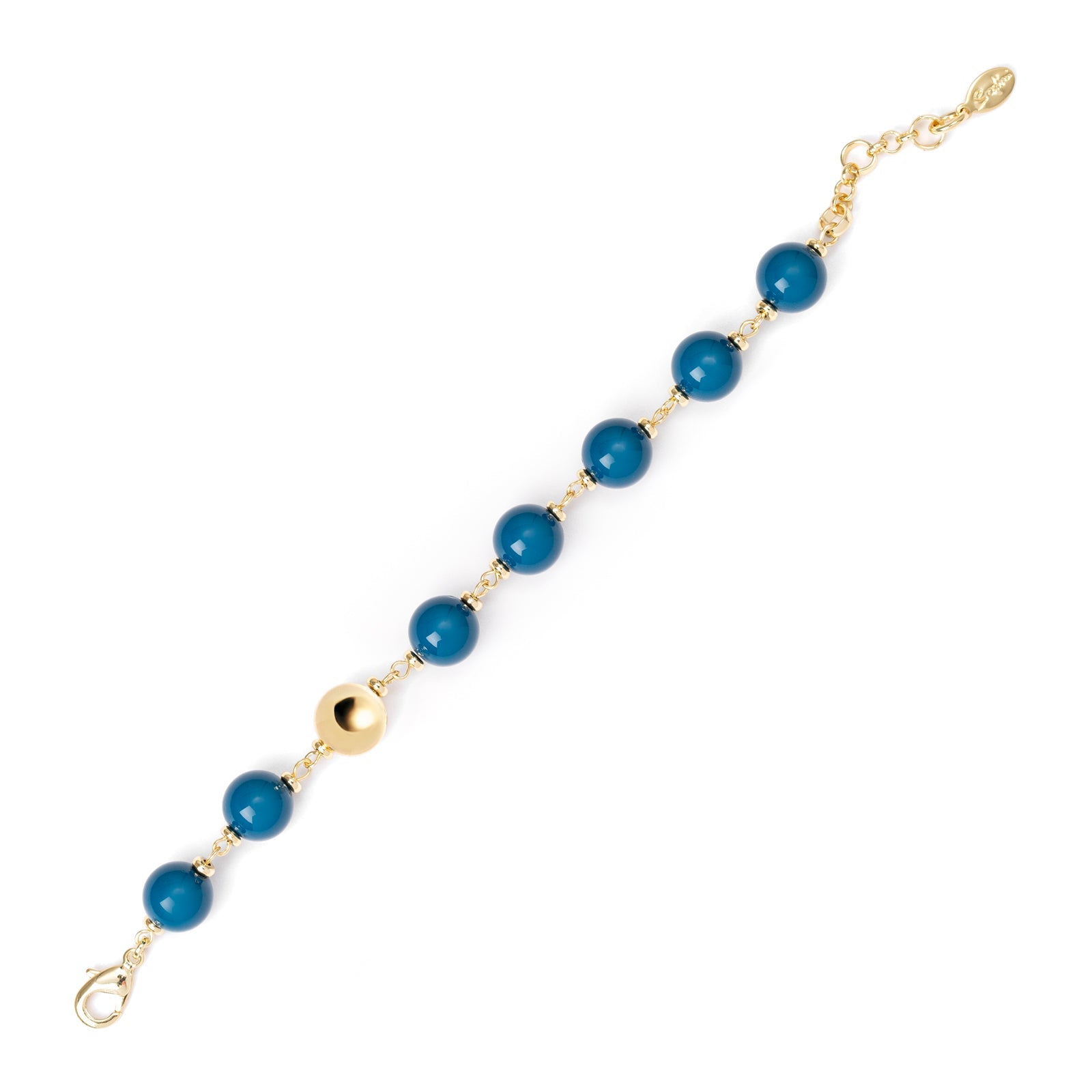 Bracelet with chained boules Tribeca - Blu - Sodini Bijoux