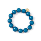 Bracciale elastico a grandi boule Tribeca - Blu - Sodini Bijoux