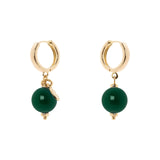 Orecchini cerchietto e boule Tribeca - Verde - Sodini Bijoux