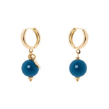 Earrings little hoop and boule Tribeca - Blu - Sodini Bijoux