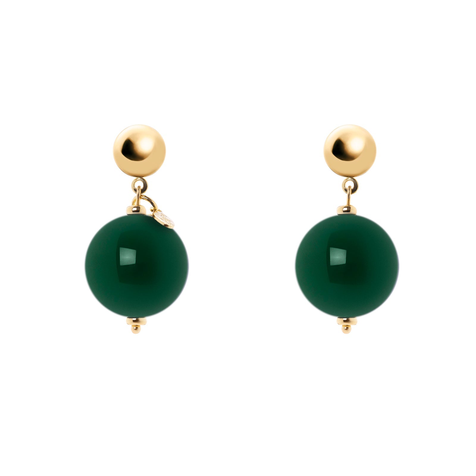 Orecchini sferetta e boule Tribeca - Verde - Sodini Bijoux