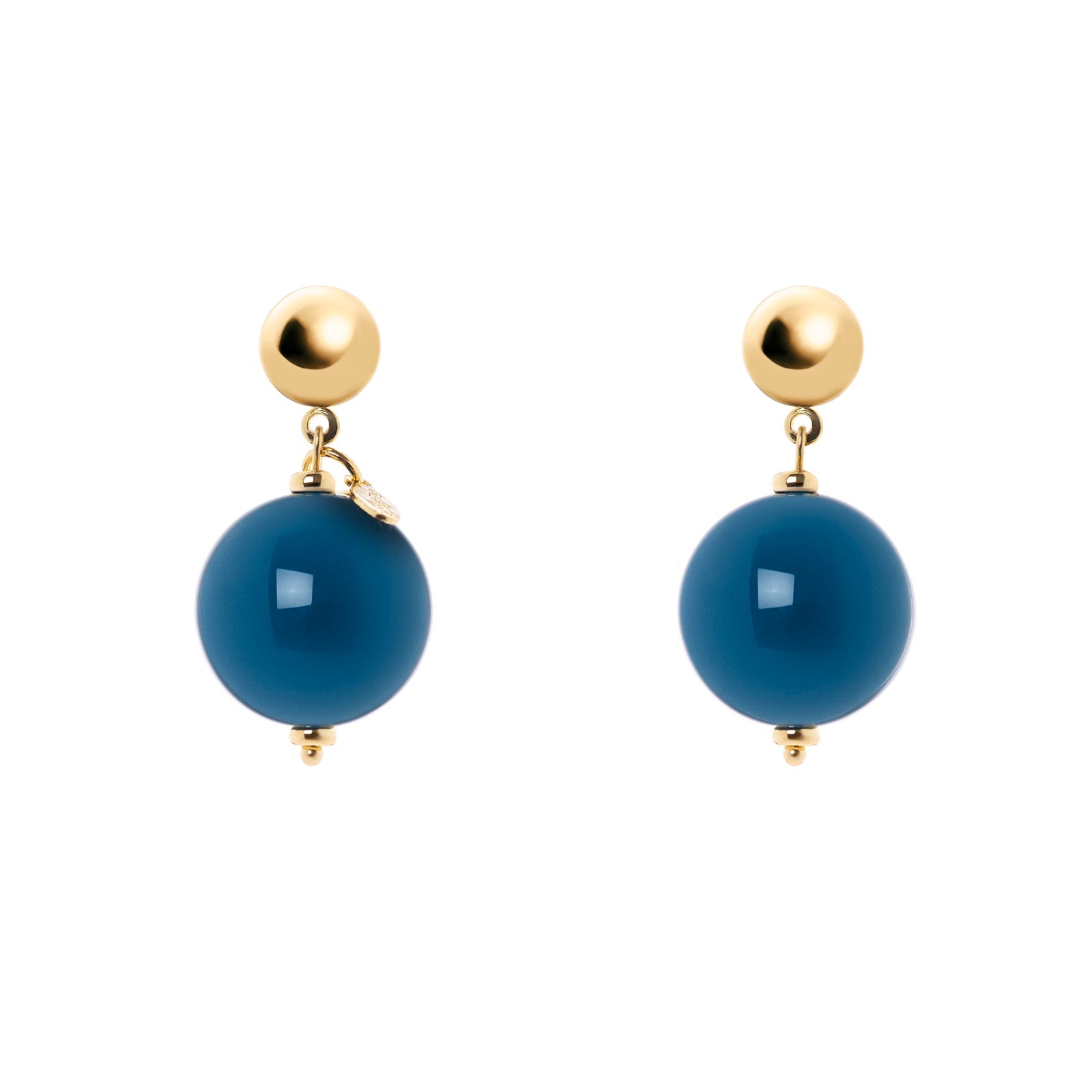 Earrings little sphere and boule Tribeca - Blu - Sodini Bijoux