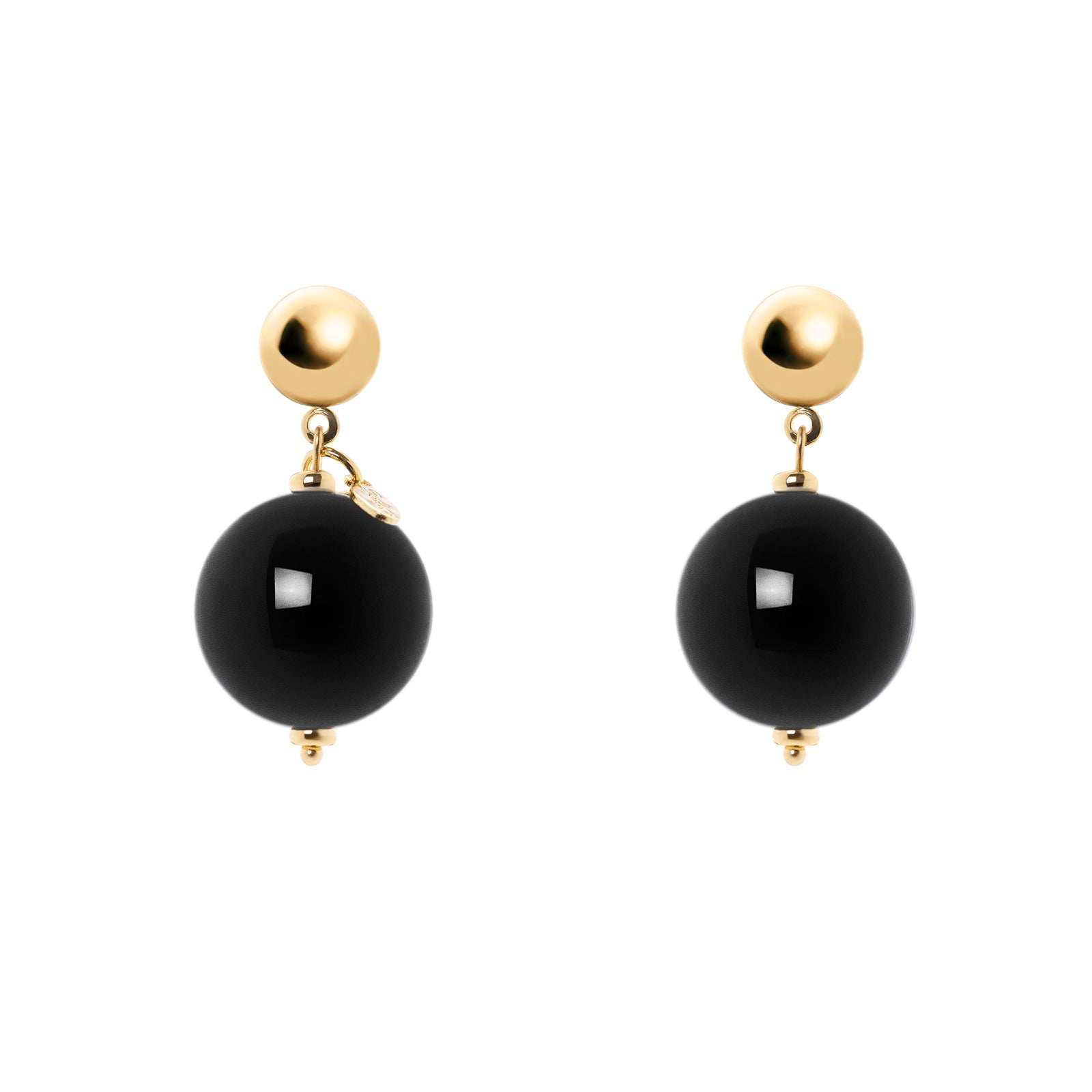 Orecchini sferetta e boule Tribeca - Nero - Sodini Bijoux