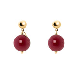 Orecchini sferetta e boule Tribeca - Rosso - Sodini Bijoux