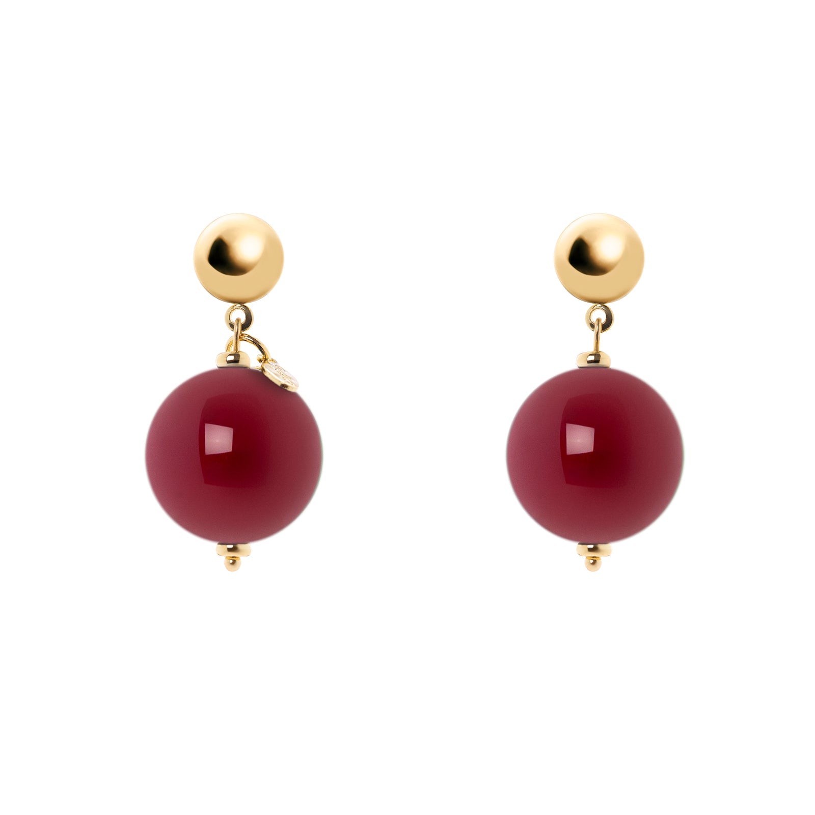 Earrings little sphere and boule Tribeca - Rosso - Sodini Bijoux