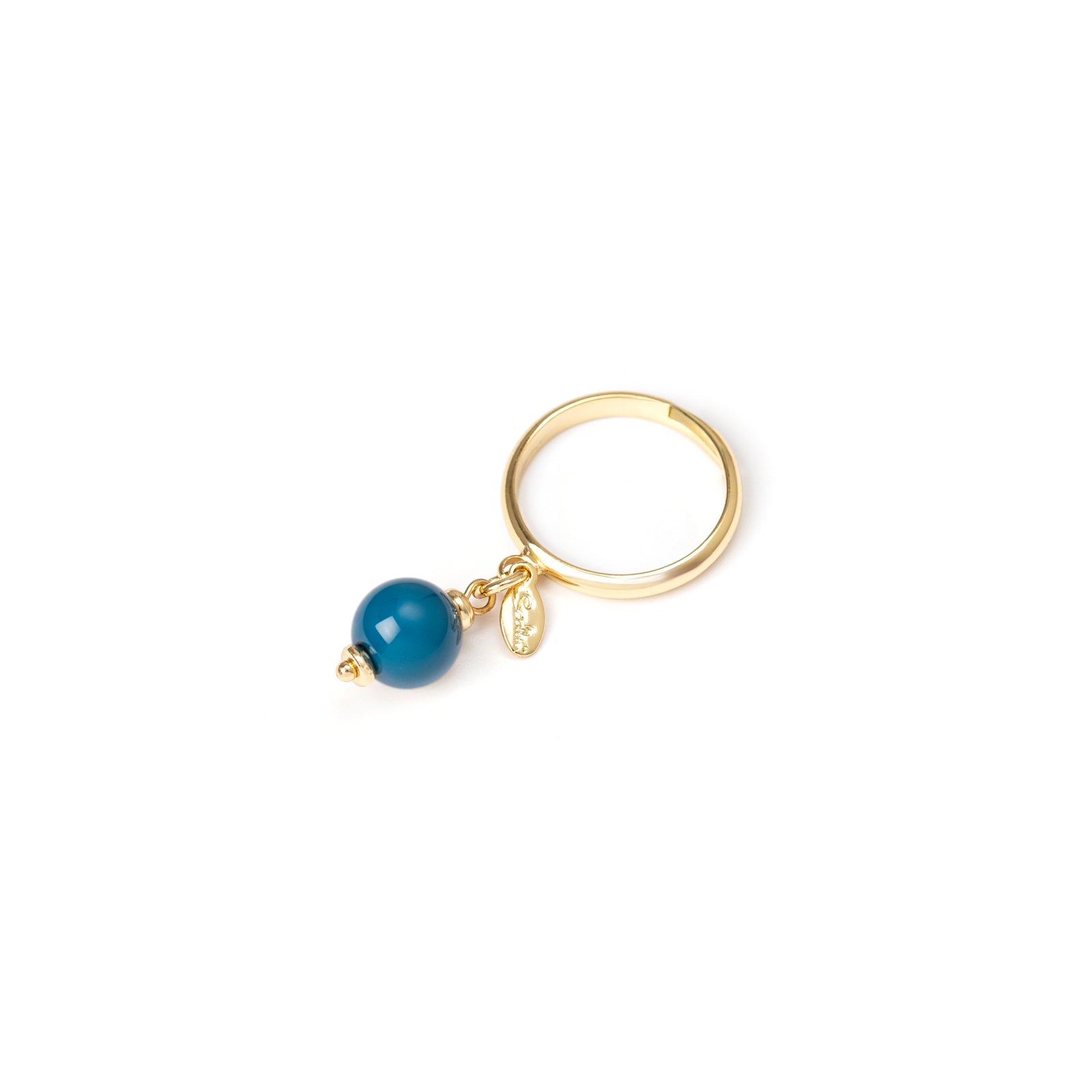 Ring with pendant Tribeca - Blu - Sodini Bijoux