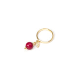 Ring with pendant Tribeca - Rosso - Sodini Bijoux