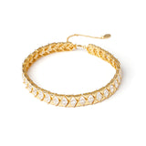 Choker with a band of zirconia Eva - Gold - Sodini Bijoux