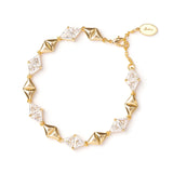 Bracciale di triangolini e rombi Eva - Oro - Sodini Bijoux