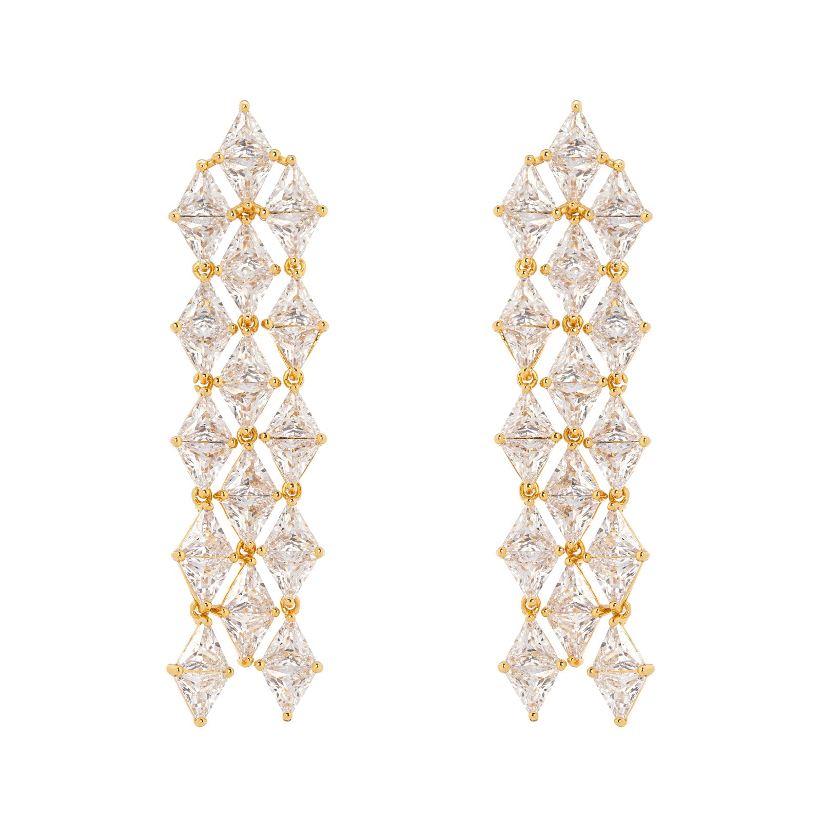 Long earrings Eva - Gold - Sodini Bijoux