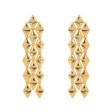 Long earrings with aureus triangles Eva - Gold - Sodini Bijoux