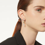 Three rhombuses earrings Eva - Gold - Sodini Bijoux