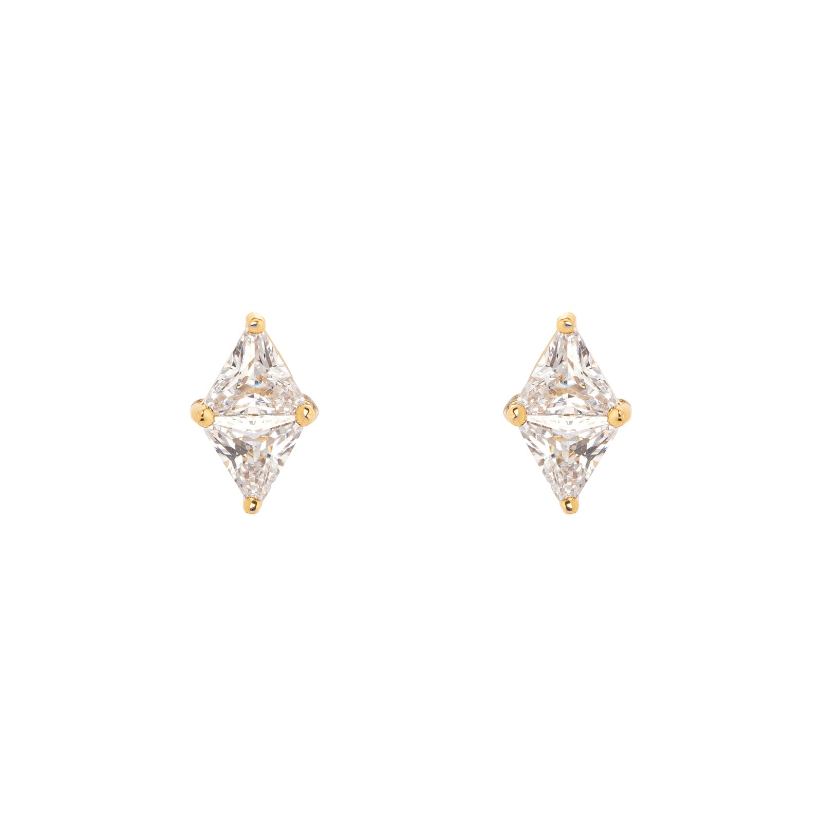 Rhombus earrings Eva - Gold - Sodini Bijoux