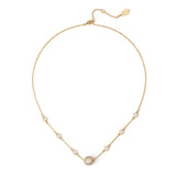 Choker with buttons and little sphere Praline - Oro e bianco - Sodini Bijoux