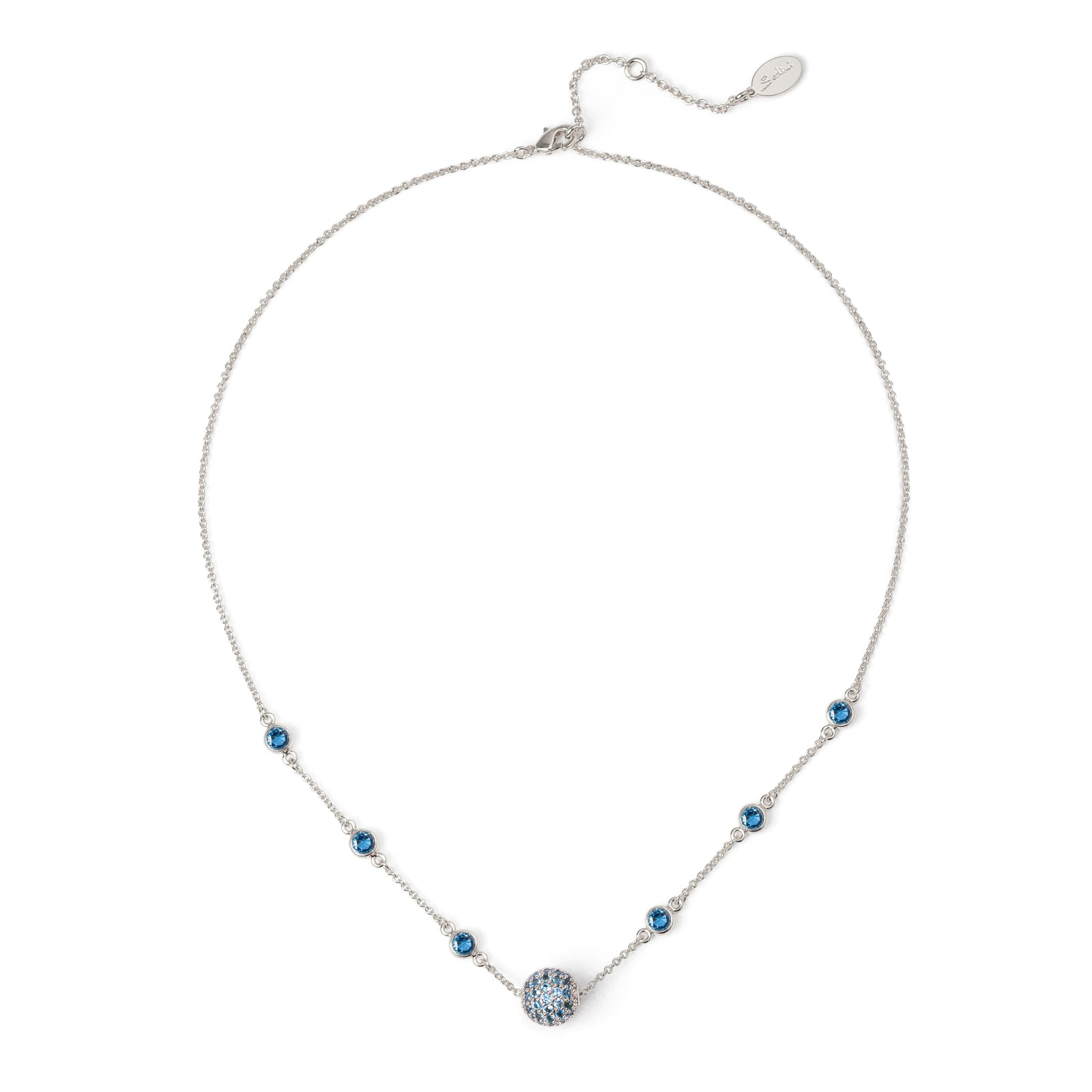 Girocollo bottoncini e sferetta Praline - Blu - Sodini Bijoux