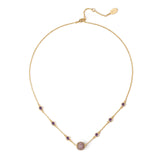 Choker with buttons and little sphere Praline - Viola - Sodini Bijoux