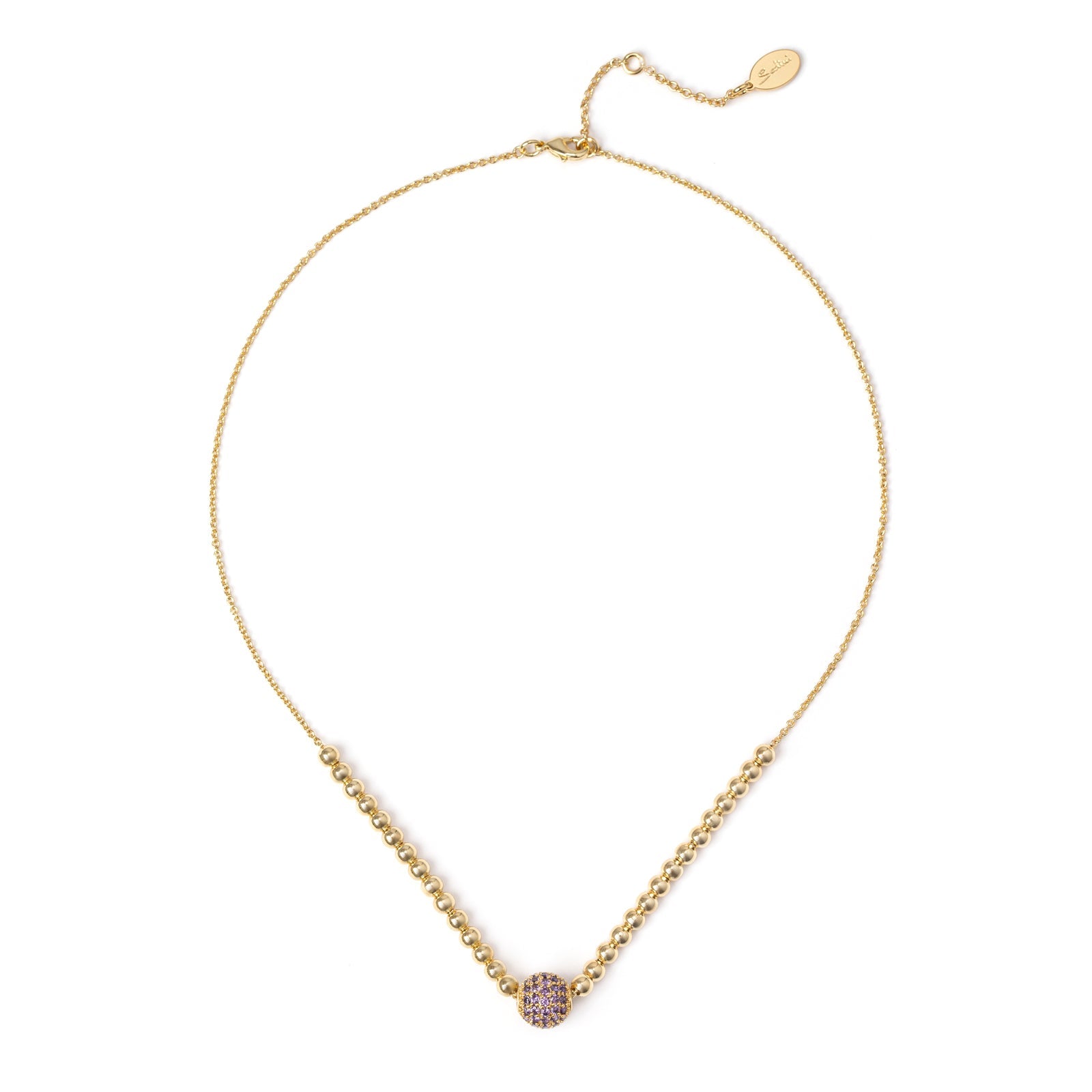 Girocollo boule e sferetta Praline - Viola - Sodini Bijoux