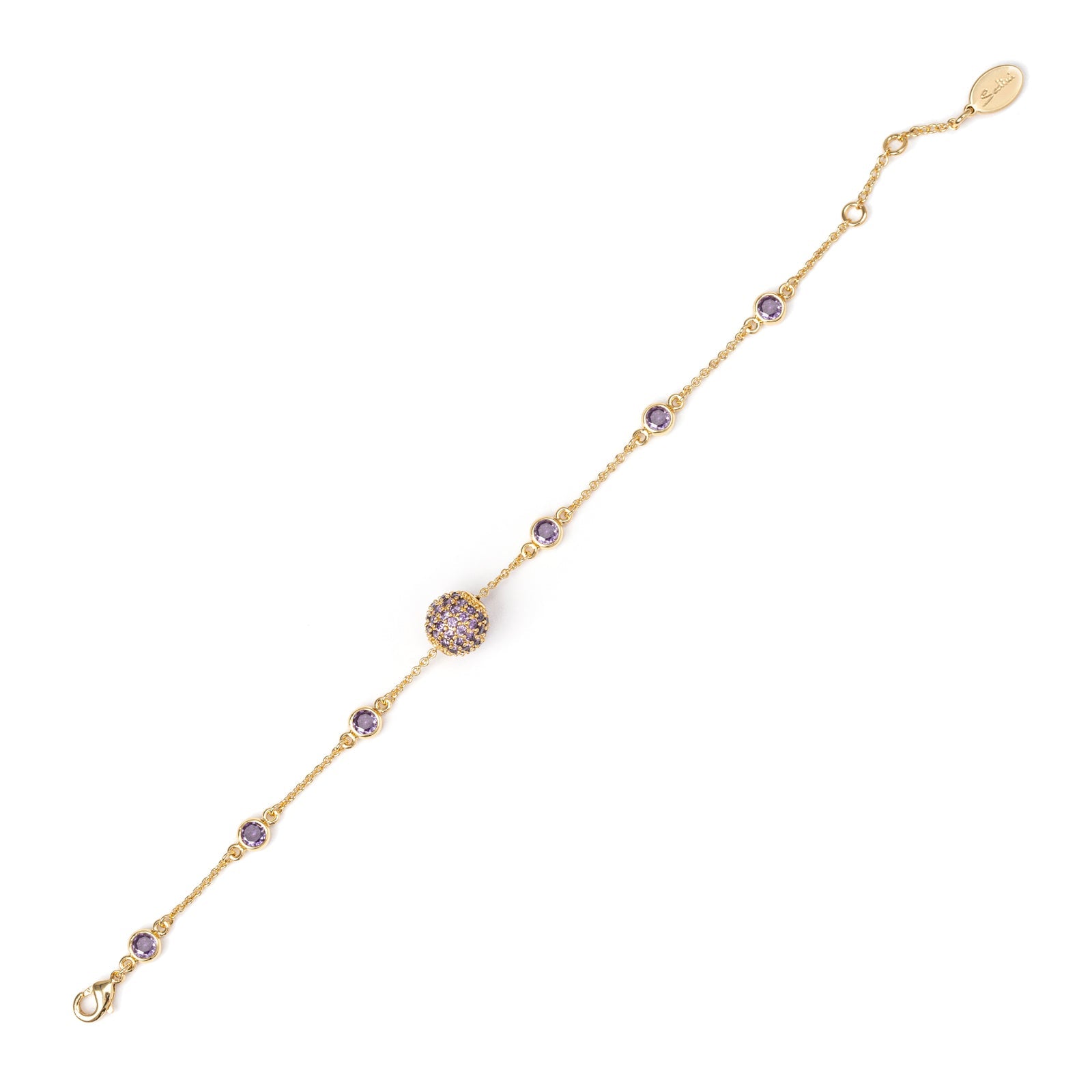 Bracciale bottoncini e sferetta Praline - Viola - Sodini Bijoux