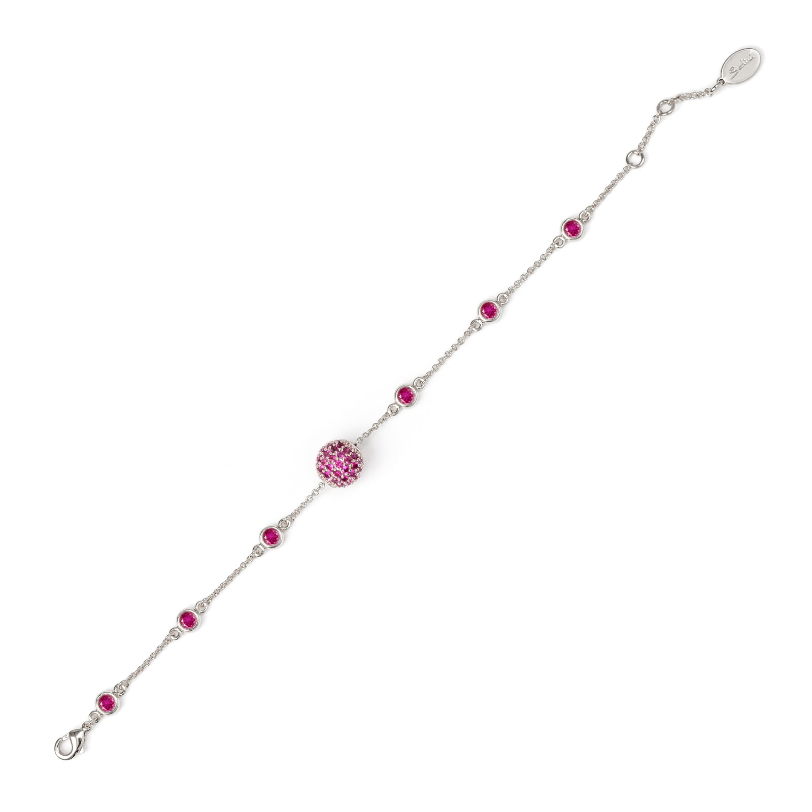 Bracciale bottoncini e sferetta Praline - Fucsia - Sodini Bijoux