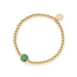 Bracciale elastico boule e sferetta Praline - Verde - Sodini Bijoux