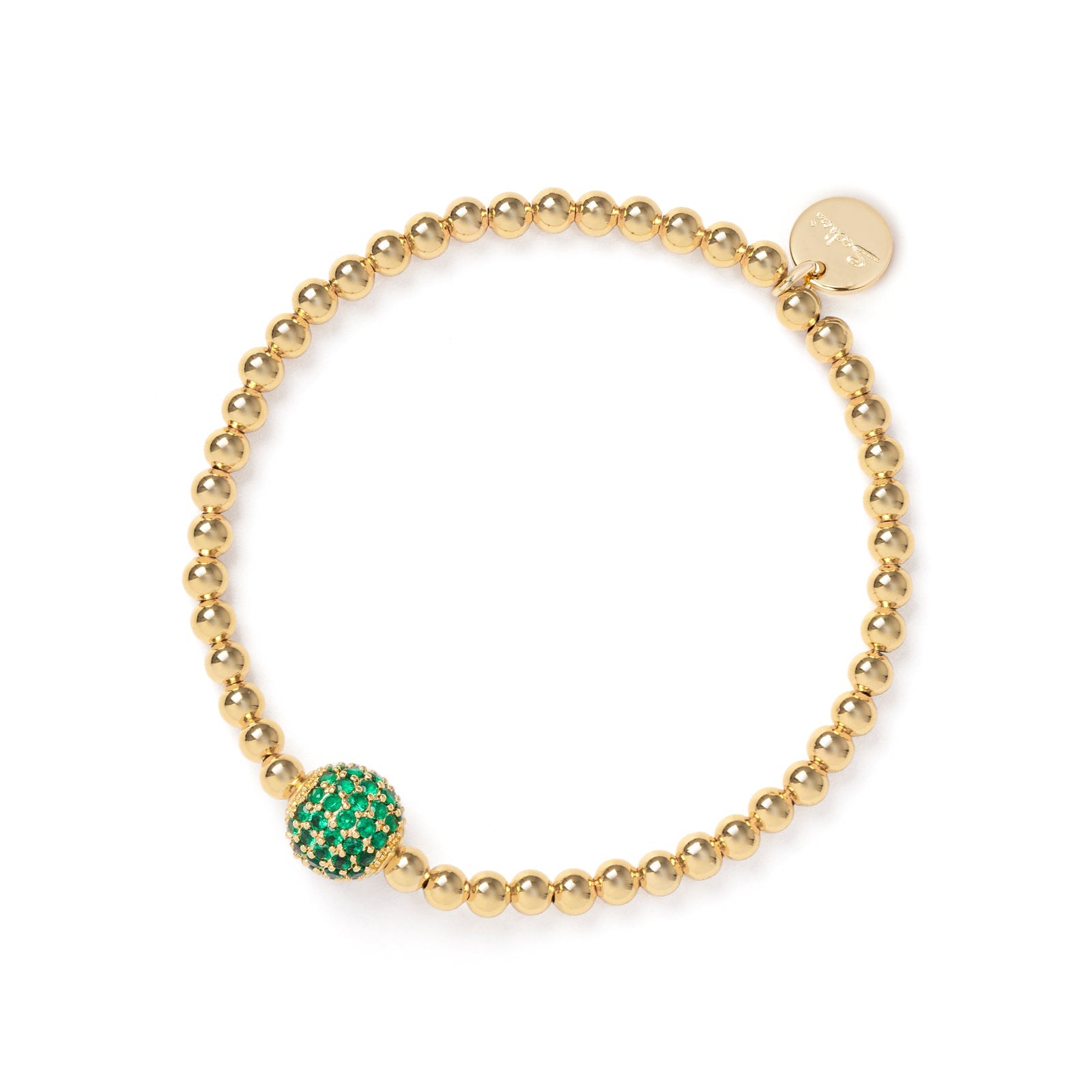 Bracciale elastico boule e sferetta Praline - Verde - Sodini Bijoux