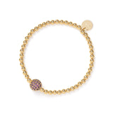 Bracciale elastico boule e sferetta Praline - Viola - Sodini Bijoux