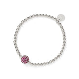 Bracciale elastico boule e sferetta Praline - Fucsia - Sodini Bijoux