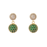 Earrings tiny dome and little sphere Praline - Verde - Sodini Bijoux