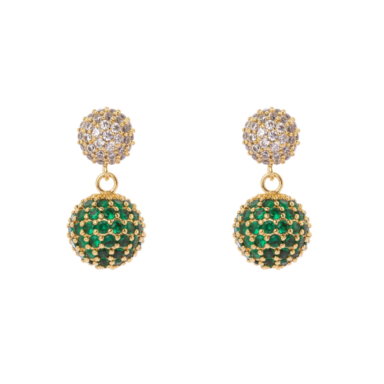 Orecchini calottina e sferetta Praline - Verde - Sodini Bijoux