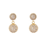 Earrings tiny dome and little sphere Praline - Oro e bianco - Sodini Bijoux