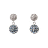 Earrings tiny dome and little sphere Praline - Blu - Sodini Bijoux