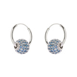 Hoop earrings and little sphere Praline - Blu - Sodini Bijoux