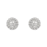 Little sphere earrings Praline - Rodio e bianco - Sodini Bijoux