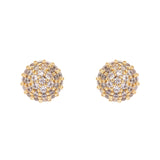 Little sphere earrings Praline - Oro e bianco - Sodini Bijoux