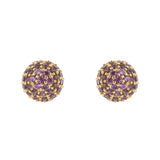 Little sphere earrings Praline - Viola - Sodini Bijoux