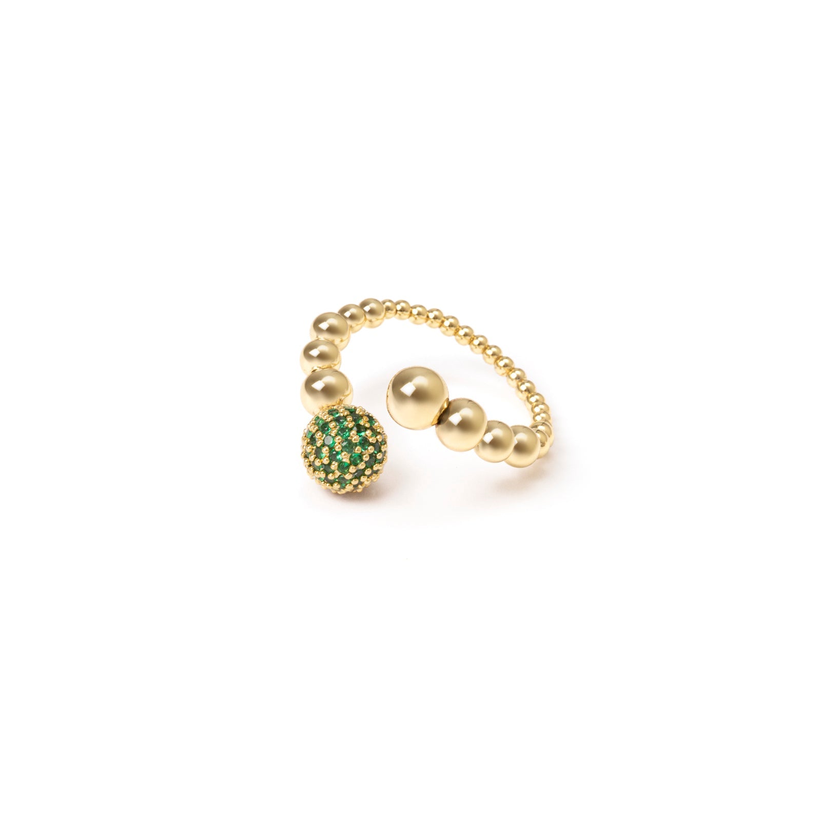 Anello boule e sfera Praline - Verde - Sodini Bijoux