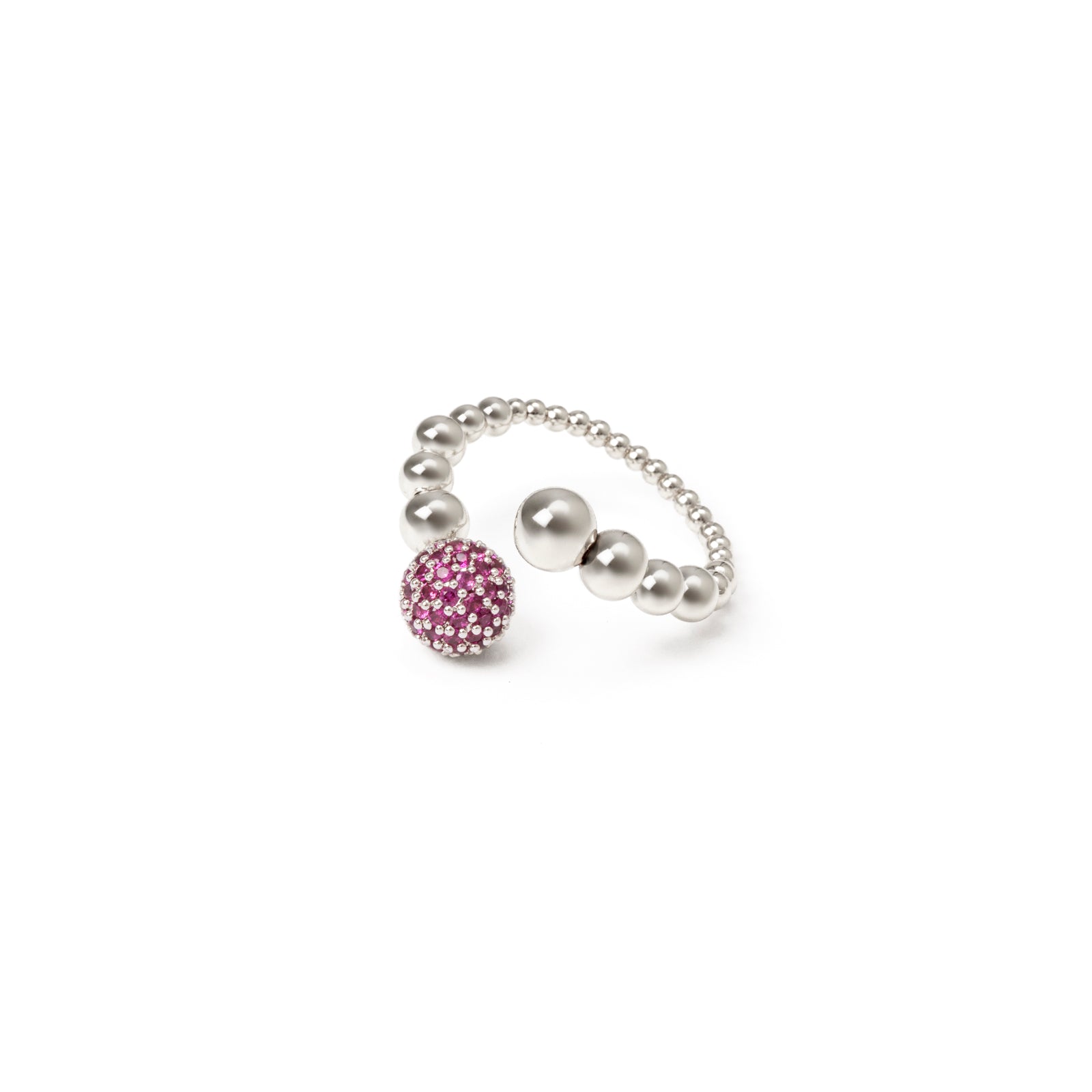 Anello boule e sfera Praline - Fucsia - Sodini Bijoux