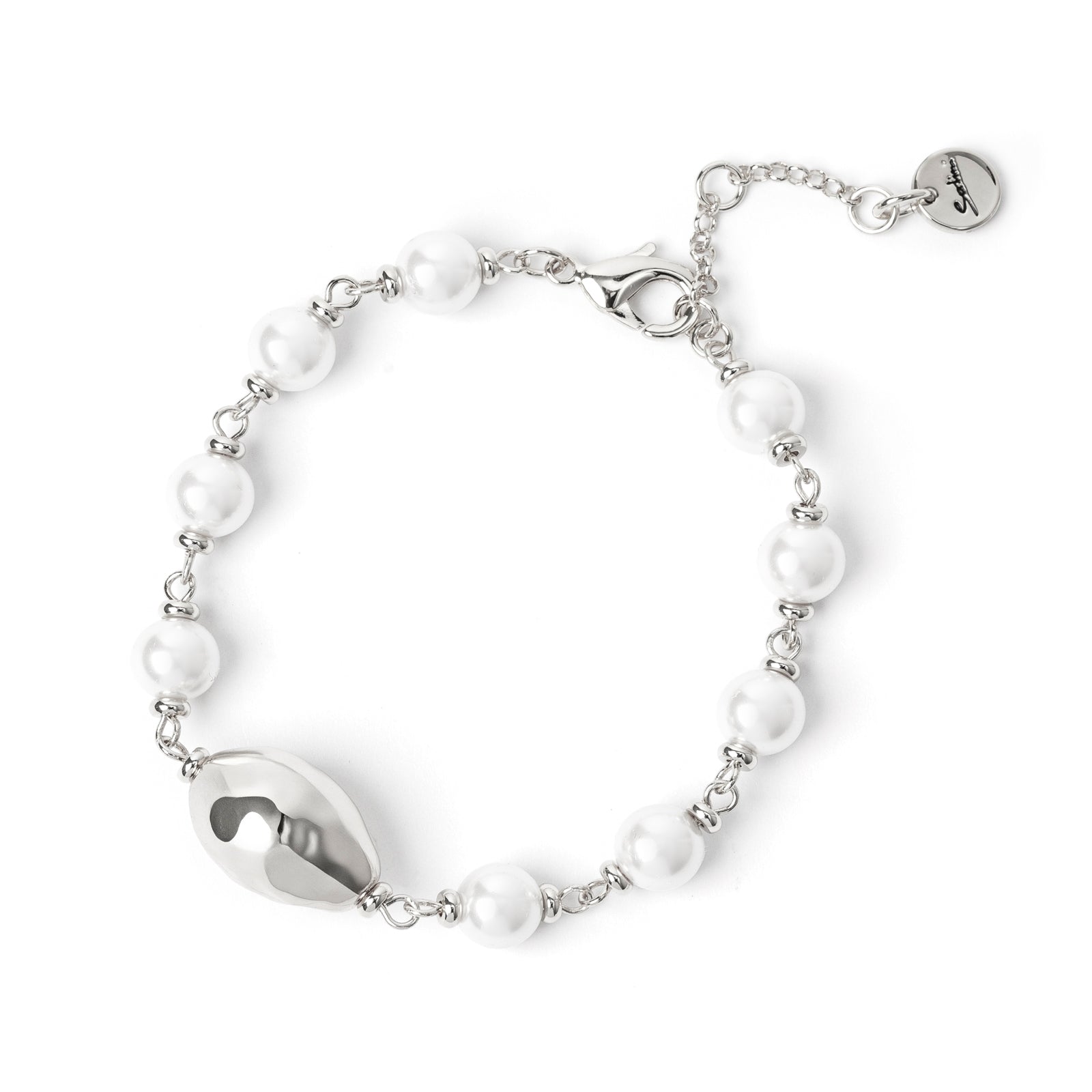 Bracciale con perla ovale Leila - Argento - Sodini Bijoux