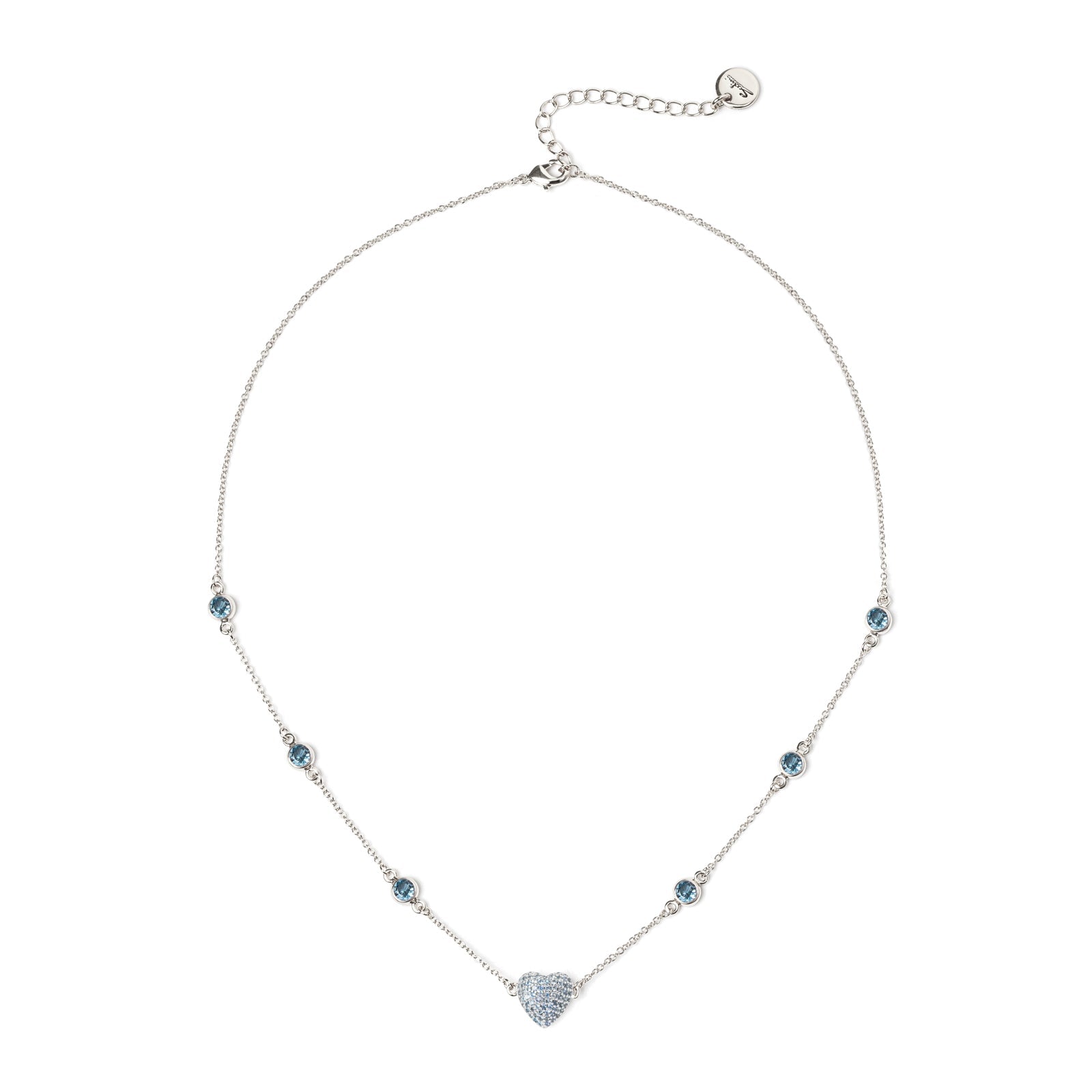 Girocollo catena e cuore Petit Pavè - Blu - Sodini Bijoux