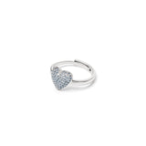 Anello con cuore Petit Pavè - Blu - Sodini Bijoux