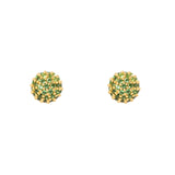 Orecchini a semi-sfera Petit Pavè - Verde - Sodini Bijoux