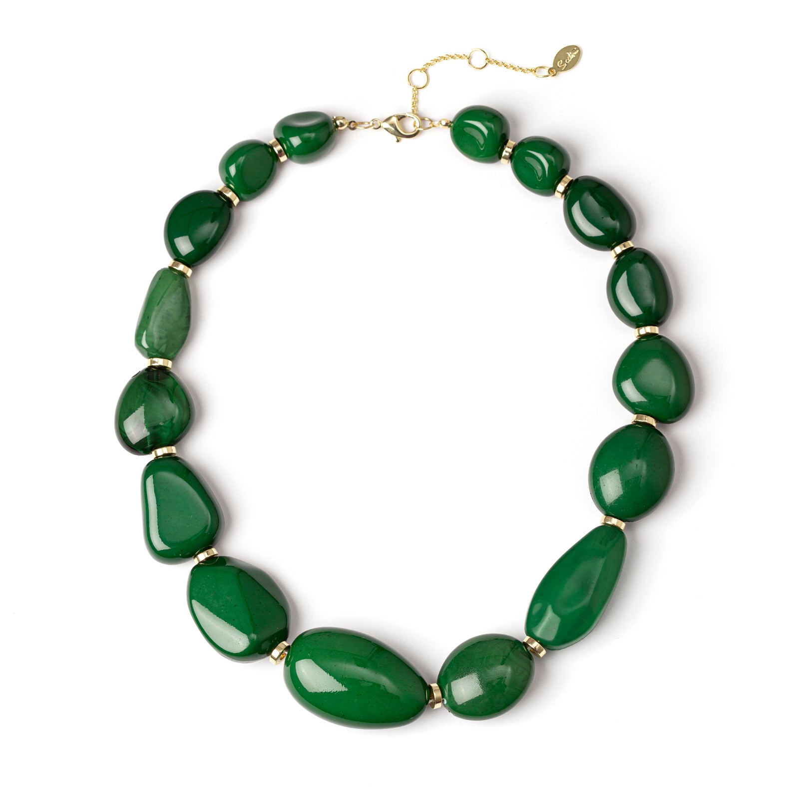 Collana corta di ciottoli Corinne - Verde - Sodini Bijoux