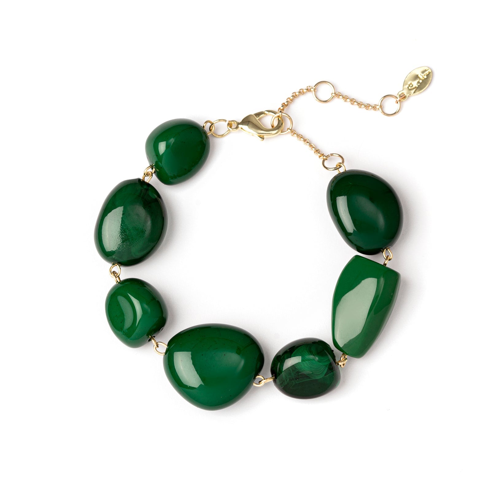 Bracciale di ciottoli Corinne - Verde - Sodini Bijoux