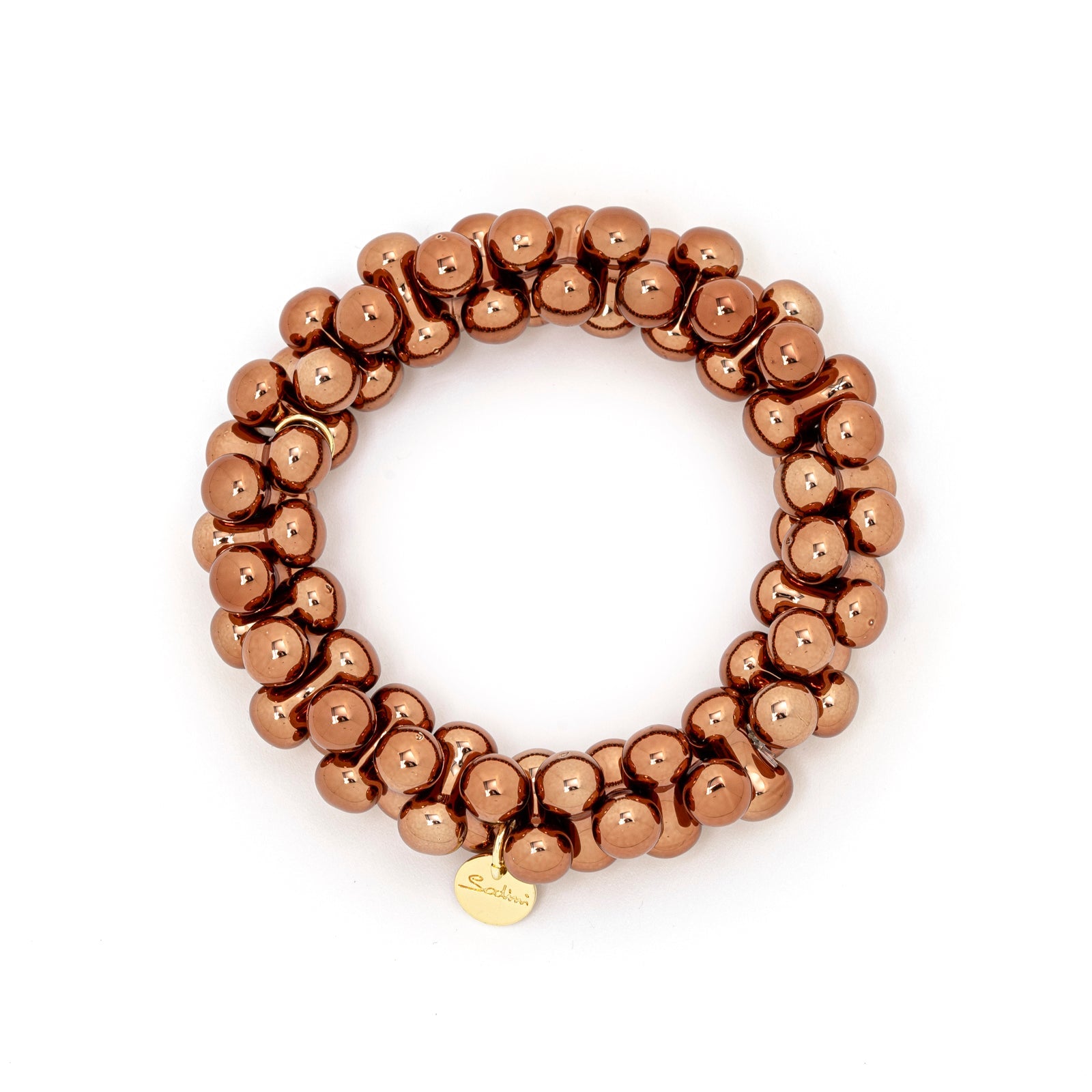 Bracciale elastico a grappolo Josette - Bronzo - Sodini Bijoux