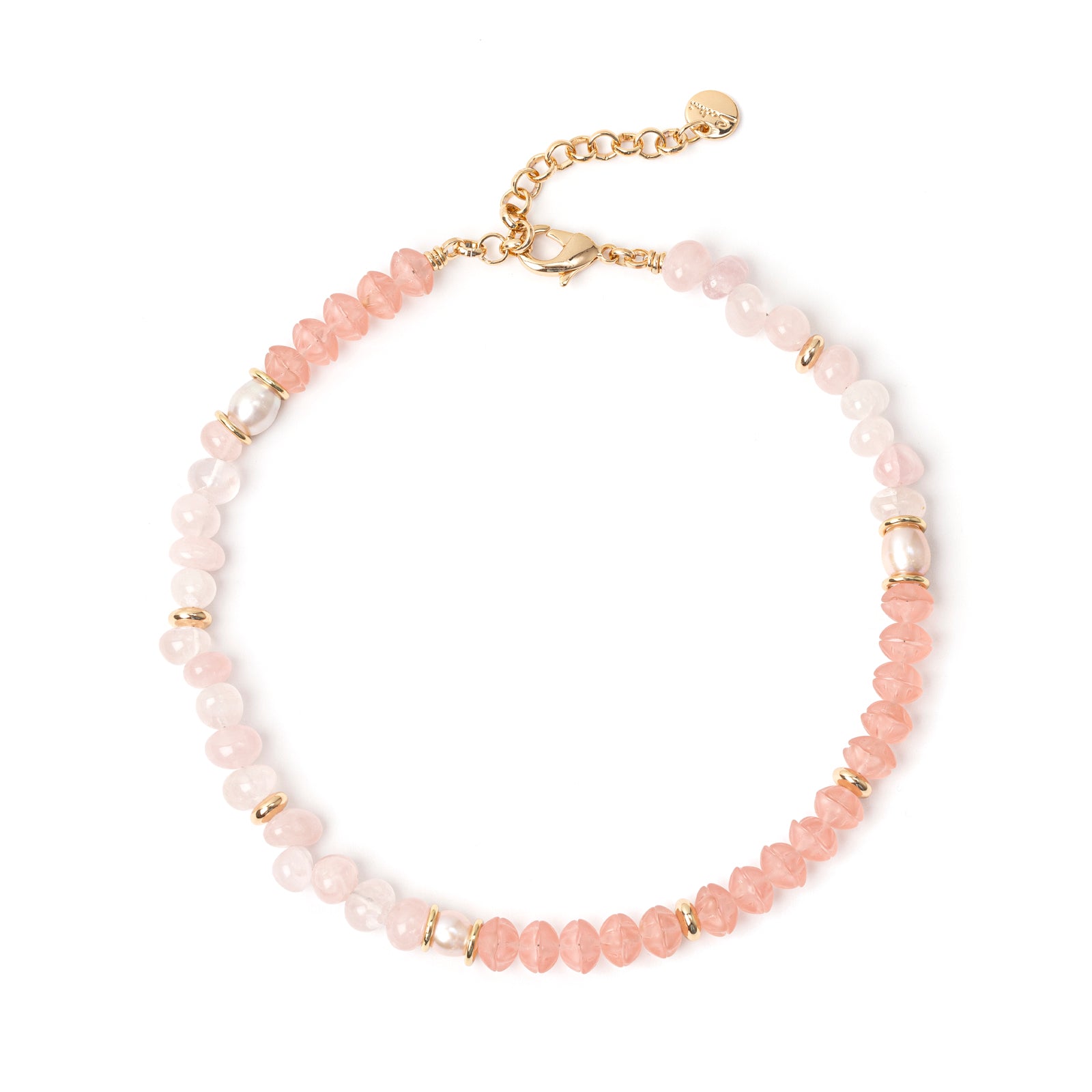 Jane Necklace with Quartz Jane - Pink - Sodini Bijoux