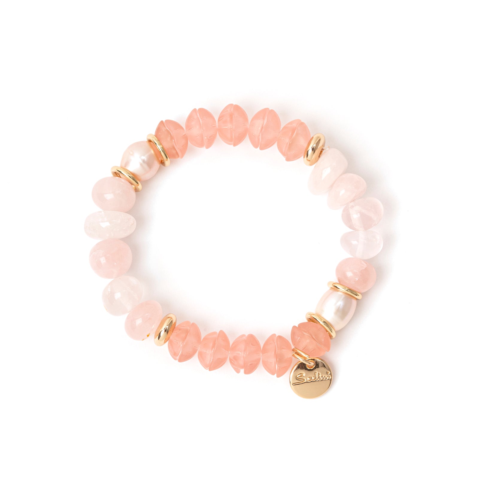 Bracciale Jane con Quarzo Rosa - Rosa - Sodini Bijoux