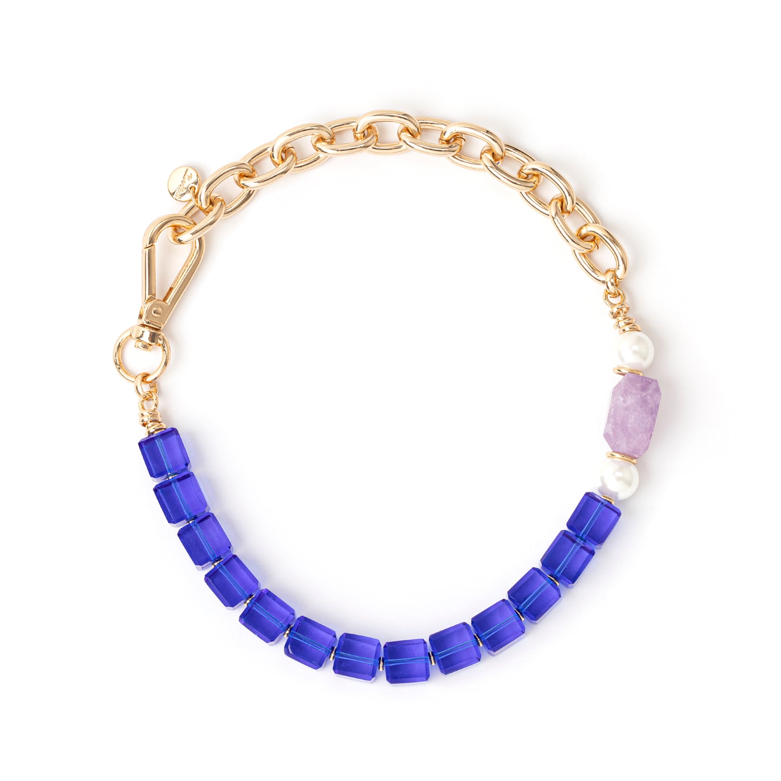 Amethyst Jane Necklace, Blue and Jane - Blue - Sodini Bijoux